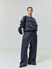 Suede Fleece Flare Sweatpant